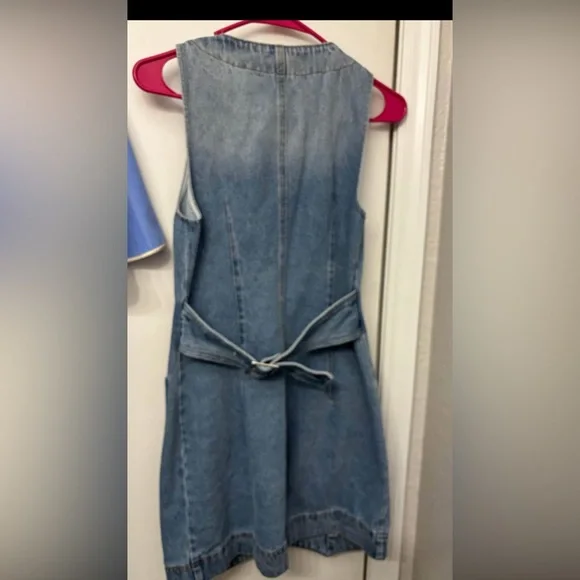 Women's Blue Denim Dress Old West Le Lis - Picture 4 of 4